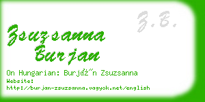 zsuzsanna burjan business card